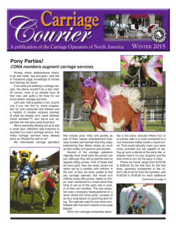 CONA Newsletter - Carriage Operators of North America