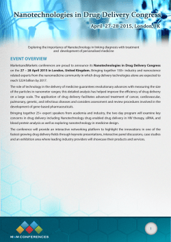 See conference agenda - Namur Research Institute for LIfe Sciences