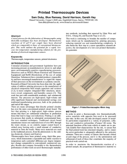 Printed Thermocouple Devices