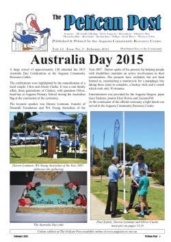 The Pelican Post - Augusta Community Resource Centre