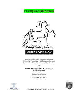 Prize List - Raleigh Spring Premier