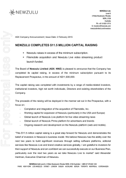 For personal use only