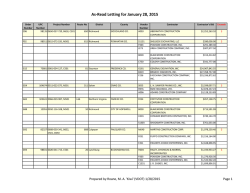 As-Read Letting for January 28, 2015