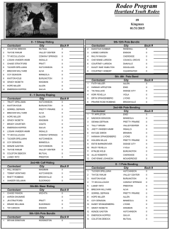 DAY SHEET - SATURDAY, January 31, 2015