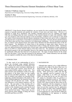 Three-Dimensional Discrete Element Simulations of Direct