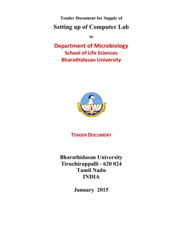 Tender - Setting up of Computer Lab