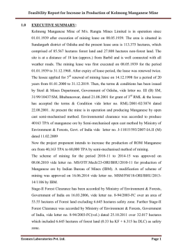 Annexure-PFR - Environmental Clearances