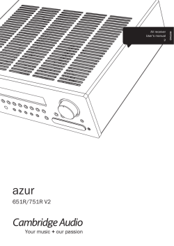 651R/751R V2 - Cambridge Audio