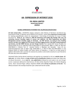 AA. EXPRESSION OF INTEREST (EOI)