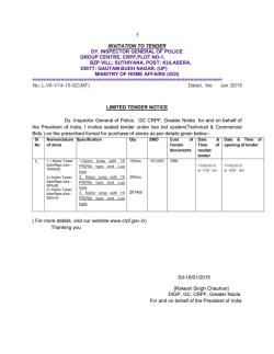 Tender for purchase of Tube and tyre GC CRPF.