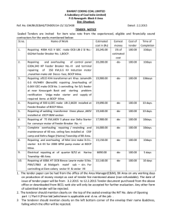Sealed Tenders are invited for item wise rate from the experienced