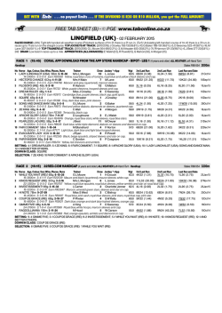 tabsheet b 1..999 - WorldOfSport.co.za