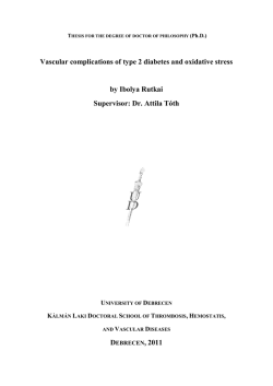 Vascular complications of type 2 diabetes and oxidative stress