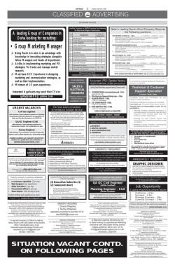 CLASSIFIED ADVERTISING &bull; Group Marketing Manager