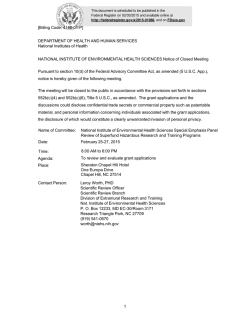 1 [Billing Code: 4140-01-P] DEPARTMENT OF HEALTH AND