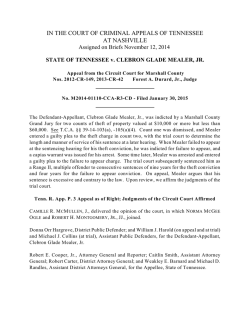 State of Tennessee v. Clebron Glade Mealer, Jr.