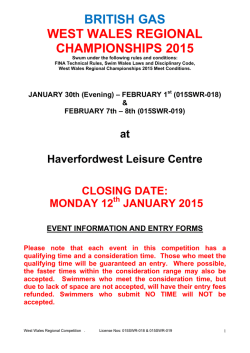 BRITISH GAS WEST WALES REGIONAL