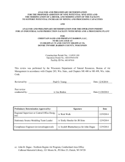 Chieftain Silica Sand Mine Proposal, Barron County