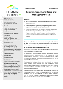 For personal use only - Australian Securities Exchange