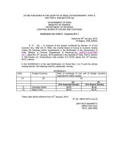 [TO BE PUBLISHED IN THE GAZETTE OF INDIA