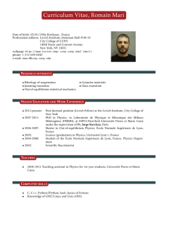 CV (pdf) - Benjamin Levich Institute