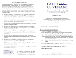 His Calling and Our Praise