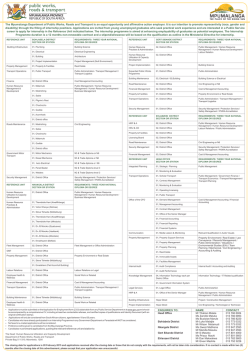 Final Advert.cdr - Mpumalanga Department of Public Works, Roads