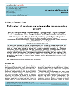 Cultivation of soybean varieties under cross