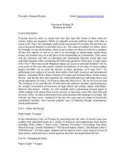 Spring 2015 Syllabus - Harvard College Writing Program