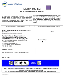 Diuron 800 SC_Volcano Agroscience-Arysta