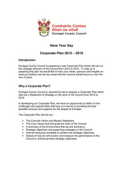 Have Your Say Corporate Plan 2015 &ndash; 2019