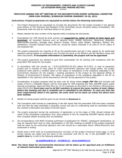 Agenda for 29th EAC Meeting to be held during January 29-30