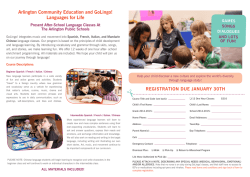 Arlington Community Education and GoLingo! Languages for Life
