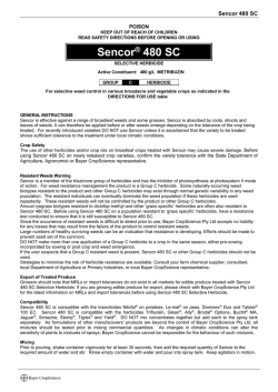 Sencor&reg; 480 SC - Bayer CropScience