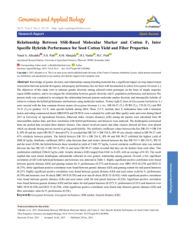 Genomics and Applied Biology