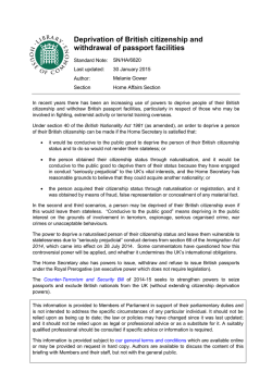 Standard Note - Parliament UK