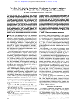 Pure Red Cell Aplasia: Association With Large Granular