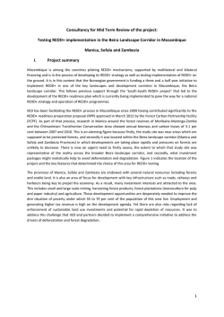Testing REDD+ mid-term review terms of reference (PDF)