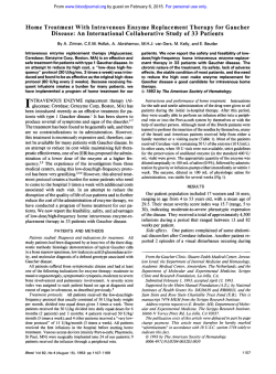 Home Treatment With Intravenous Enzyme Replacement