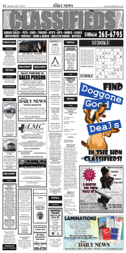 Classifieds - Havre Daily News