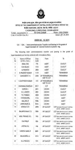 Order 18/2015 - cenexcisekochi.gov.in