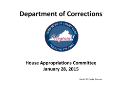 Presentation - House Appropriations Committee