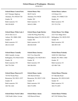 Oxford Houses of Washington