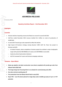 For personal use only - Australian Securities Exchange