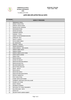 Voir la liste des OPS affect&eacute;s au CNTD