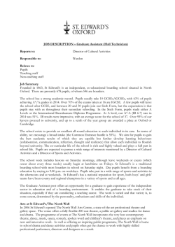 JOB DESCRIPTION &ndash; Graduate Assistant (Hall Technician) Reports