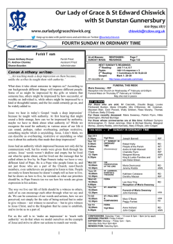 Download our latest newsletter - Our Lady of Grace and St Edward