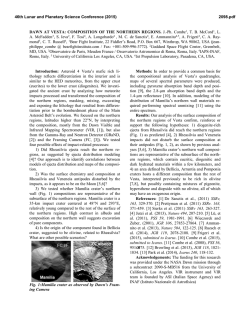 DAWN AT VESTA: COMPOSITION OF THE NORTHERN REGIONS