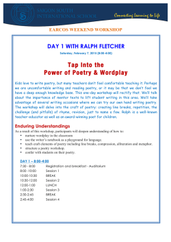 Ralph Fletcher Flyer - Saigon South International School