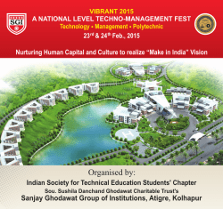 Brochure - Sanjay Ghodawat Group of Institutions